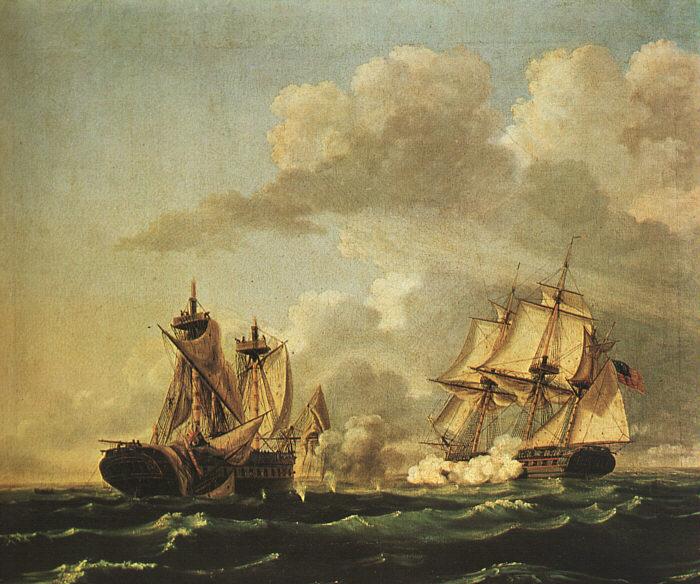 Naval Battle Between the United States The Macedonian on Oct 30,1812, Thomas Birch